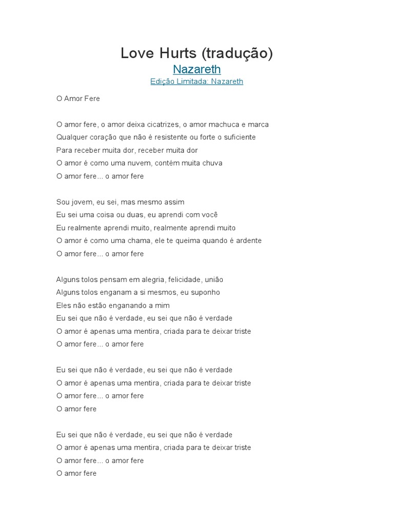 Love Hurts Download grátis PDF Música gravada Álbuns