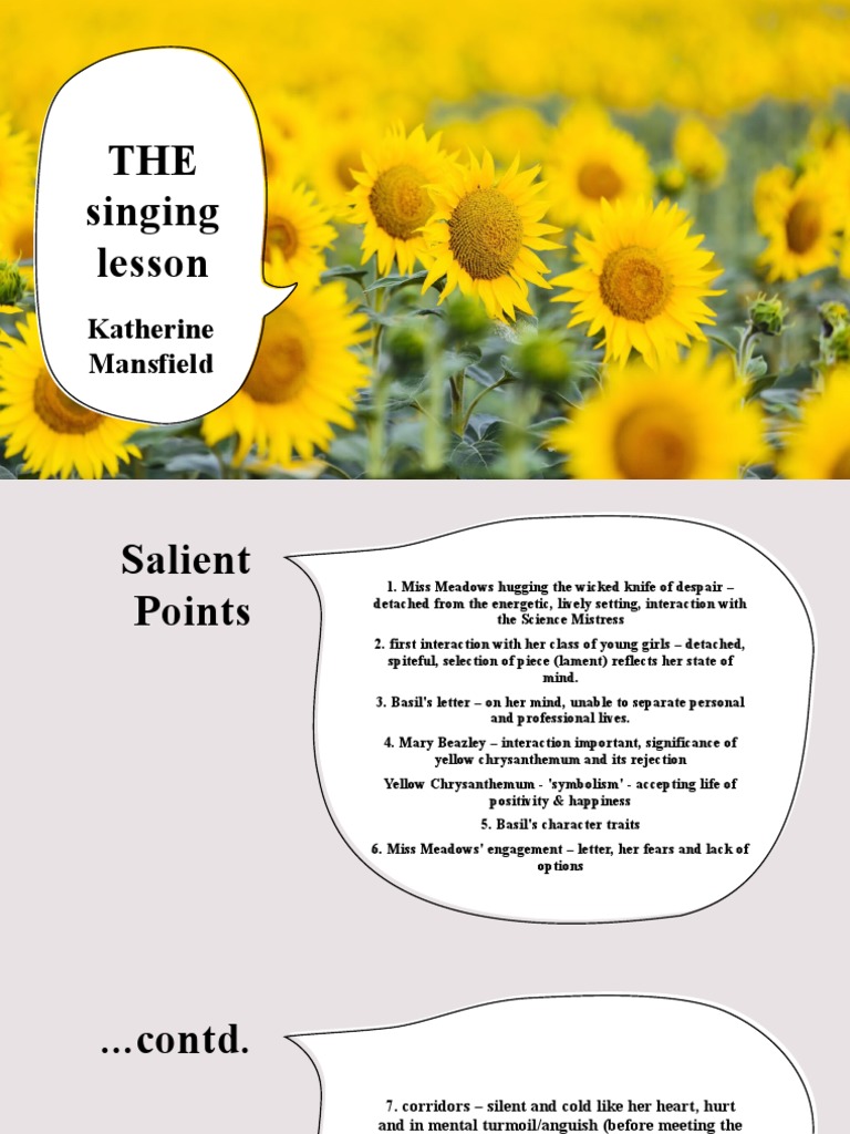 The Singing Lesson Pdf