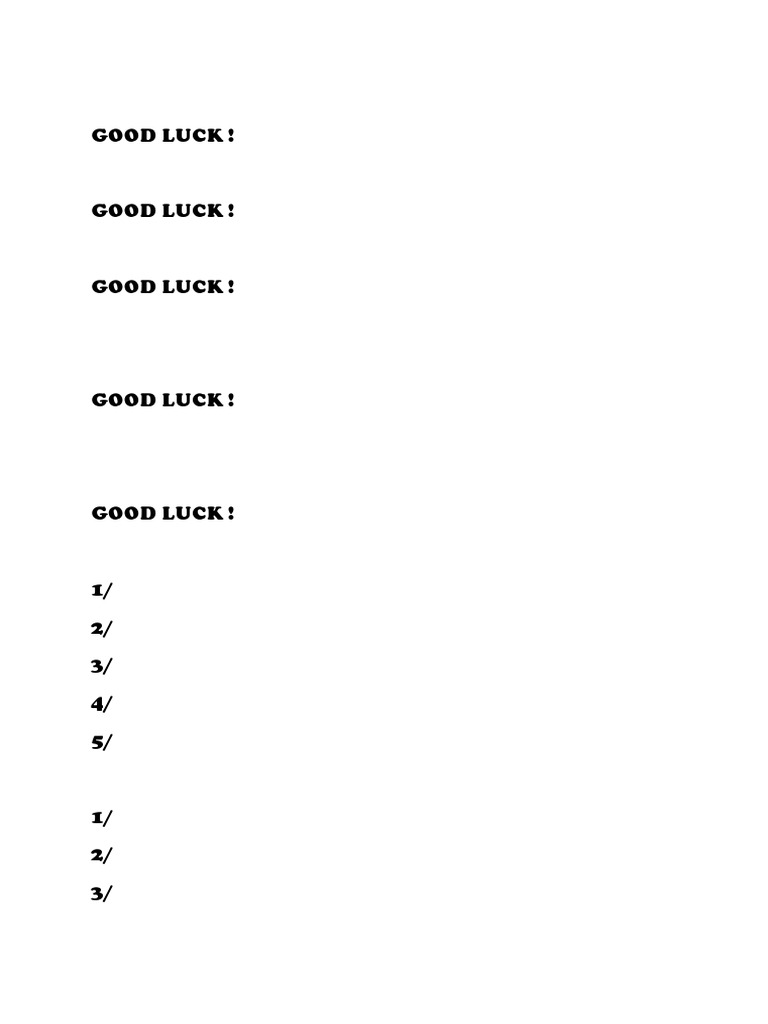 Good Luck Messages and Tips | PDF