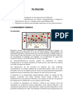 Filtración: determinación experimental de valores de resistencia específica del cake (α) y resistencia del medio filtrante (Rm