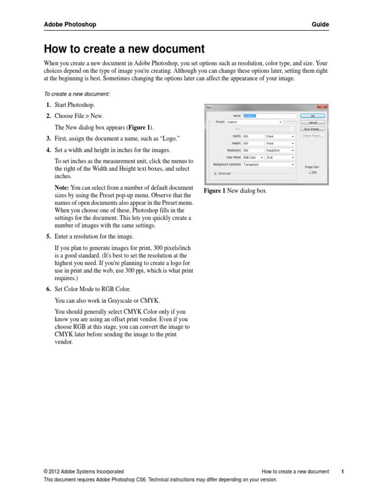 PS Howto New Document | PDF | Image Resolution | Adobe Photoshop