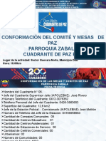 Conformación Del Comité y Mesas de Paz