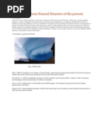 Some of the Great Natural Disasters of the Present World