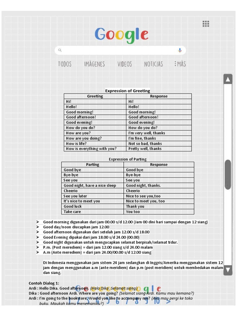 1 Greeting and Parting | PDF