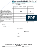 2nd Quarter - 1st Summative Test - 2020