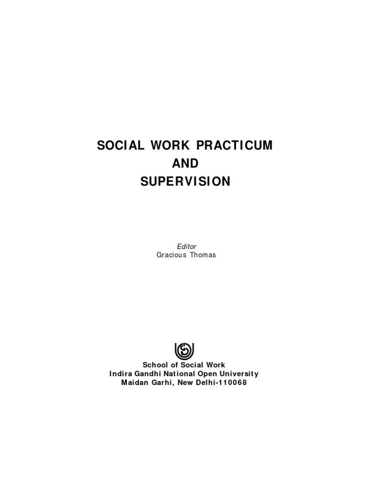 MSW 005 Social Work Practicum and Supervision | PDF | Social Work ...