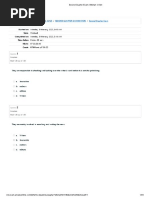 MEIL2122 Second Quarter Exam