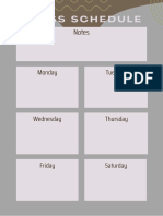 Brown Minimalist Shaped Class Schedule