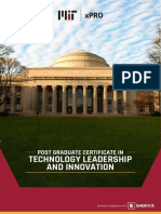 POST GRADUATE CERTIFICATE IN TECH LEADERSHIP & INNOVATION