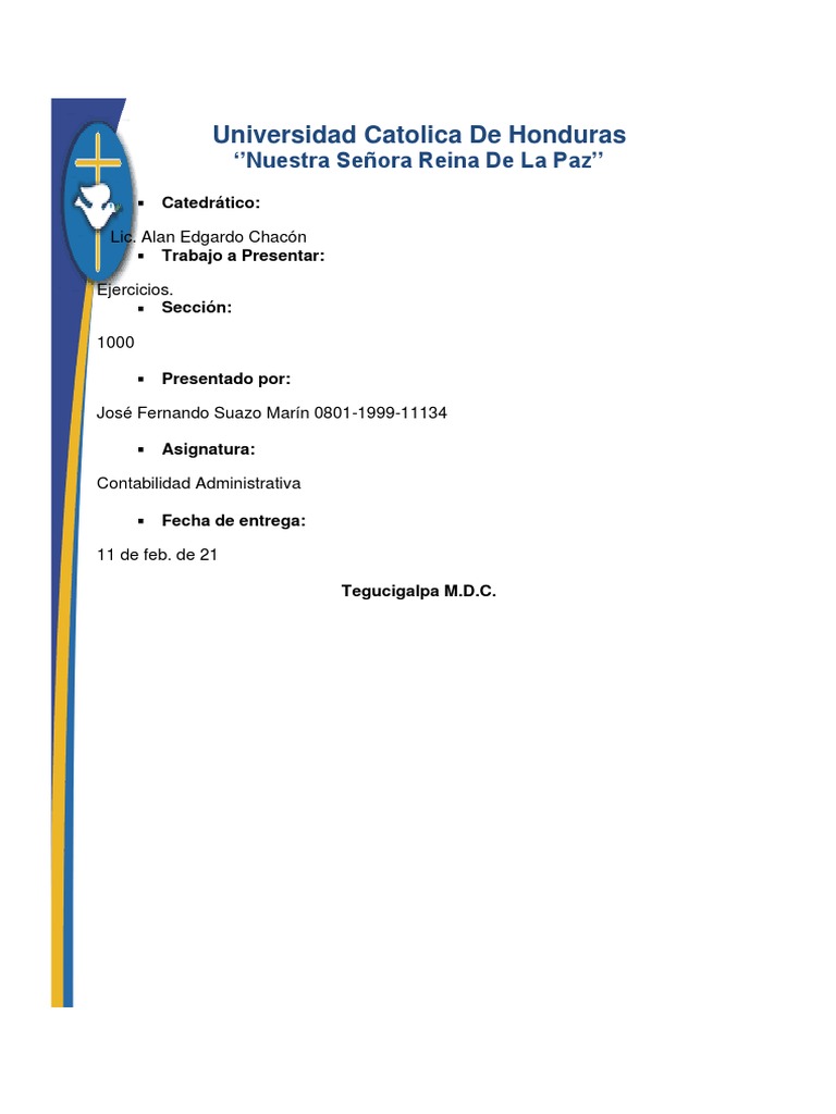 Ejercicios De Contabilidad Administrativa Pdf Economias Negocios