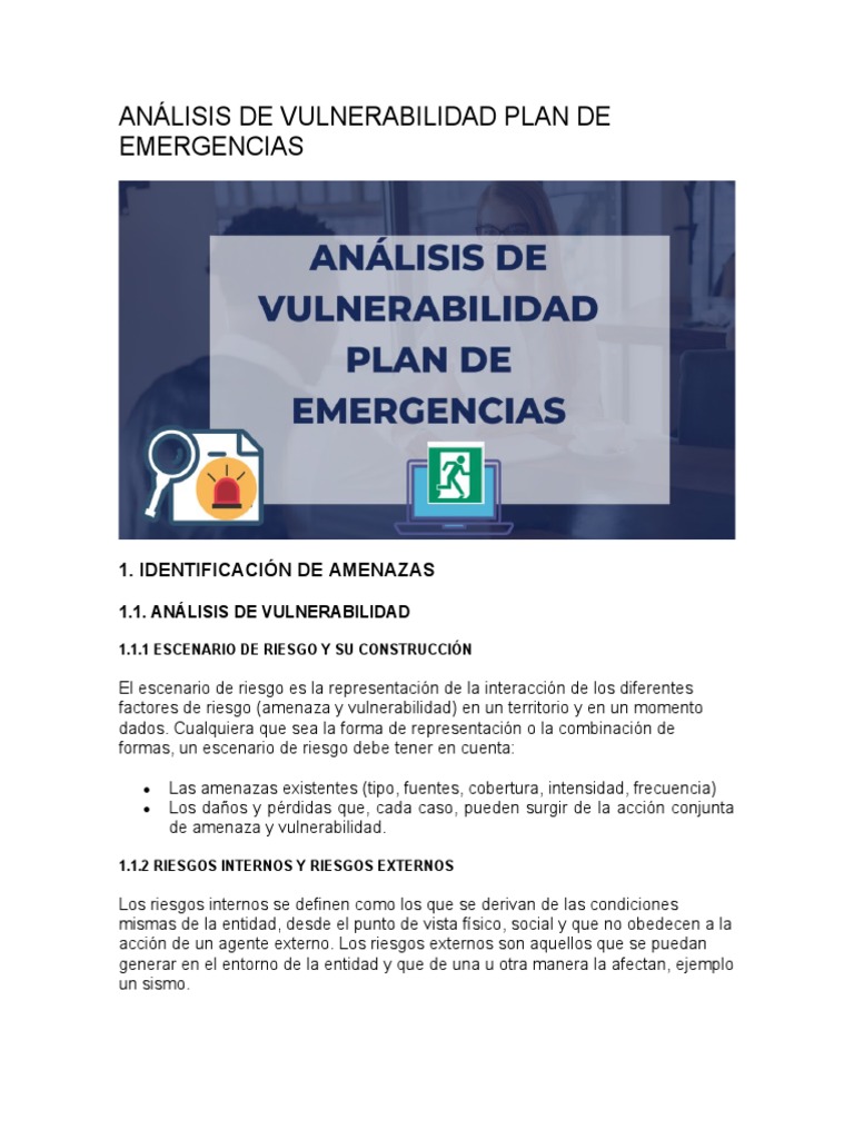 Análisis de Vulnerabilidad en Emergencias | PDF | Riesgo