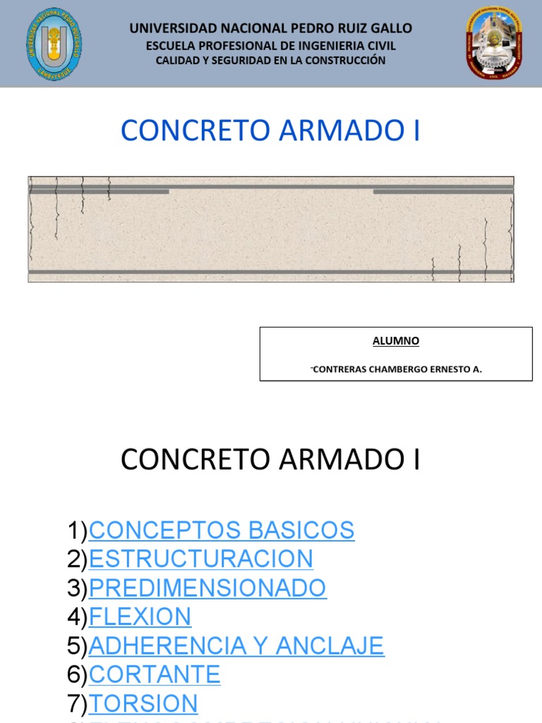 Concreto Armado I 01 Pdf Hormigón Acero