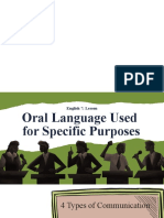 Oral Language Stance and Behavior