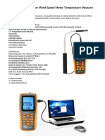 GM8903 Anemometer Wind Speed Meter Temperature Measure USB Interface