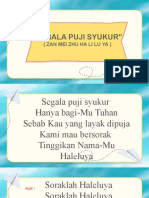 Sesi 1. F. Segala Puji Syukur