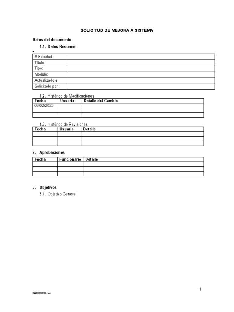 Machote de Solicitud de Requerimiento | Descargar gratis PDF ...