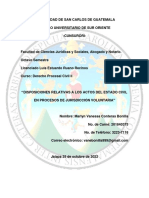 Trabajo Procesal Civil, Jurisdiccion Voluntaria, Relativo Al Estado Civil