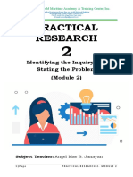 Practical Research: Identifying The Inquiry and Stating The Problem (Module 2)