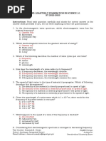 Answer Key For 2nd Quarterly Exam - SCIENCE10