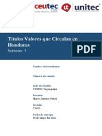 Titulos Valores Que Circulan en Honduras Tarea 5.1 - S5