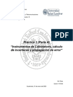 P1 - Instrumentos de Laboratorio, Cálculo de Incertezas y Propagación de Error - Perla Gil