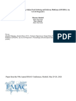 Customer Experiences Using Online Food Ordering and Delivery Platforms (OFODPs) An S-O-R Perspective