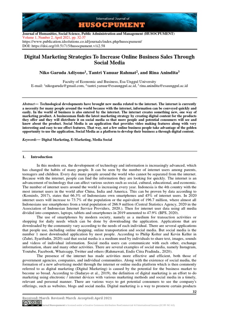 Digital Marketing Strategies for Sales | PDF | Popular Culture & Media ...