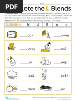Final Consonant Blends Chart Pdf