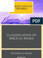 Classification of Biblical Books