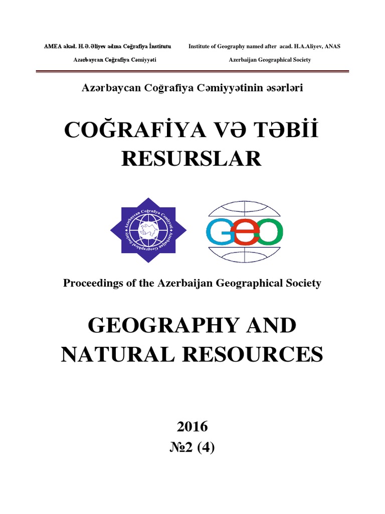 Coğrafiya VƏ Təbii Resurslar 2016 - N2 | PDF