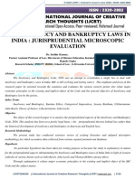 The Insolvency and Bankruptcy Laws India Jurisprudential Analysis