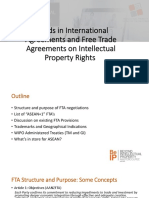 Trends in International Agreements and Free Trade Agreements On Intellectual Property Rights - Atty Mark Herrin