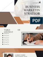 White Modern Geometric Business Marketing Strategy Presentation