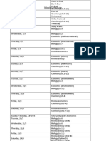 Mocks Schedule