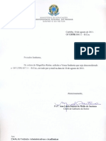 Ofício 8/11 do Gabinete do Reitor da UFPR, cancelando o anterior, que pedia os nomes dos servidores em greve