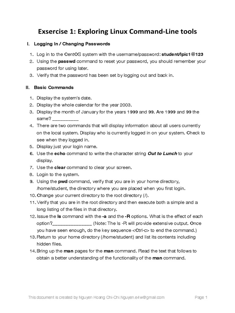 Lesson 2 Exploring Linux Command Line Tools Part 1 PDF