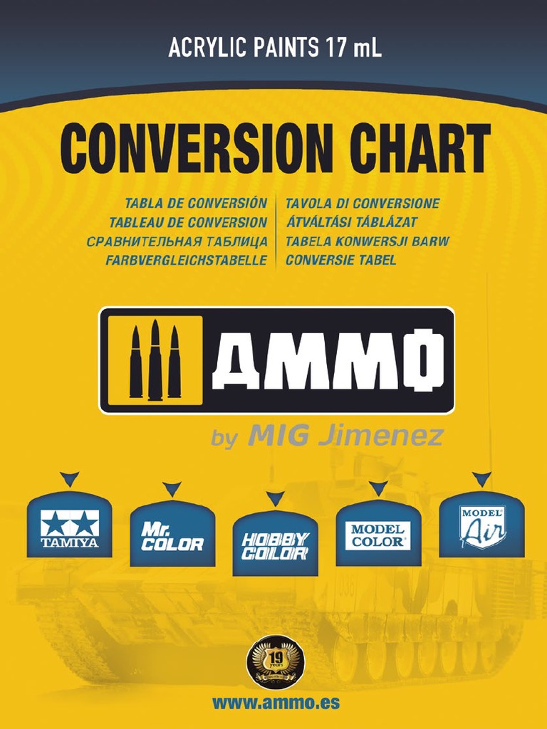 Acrylic Colors Conversion Chart | PDF