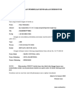 Surat Pembatalan Pembelian Kendaraan Bermotor