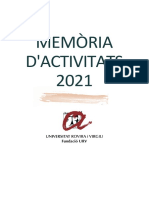 Memoria D'activitats - FURV 2021