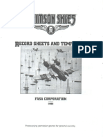 Crimson Skies Record Sheets and Templates