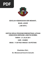 Kertas Kerja Latihan Kebakaran Bersama Bomba SKSM 2011