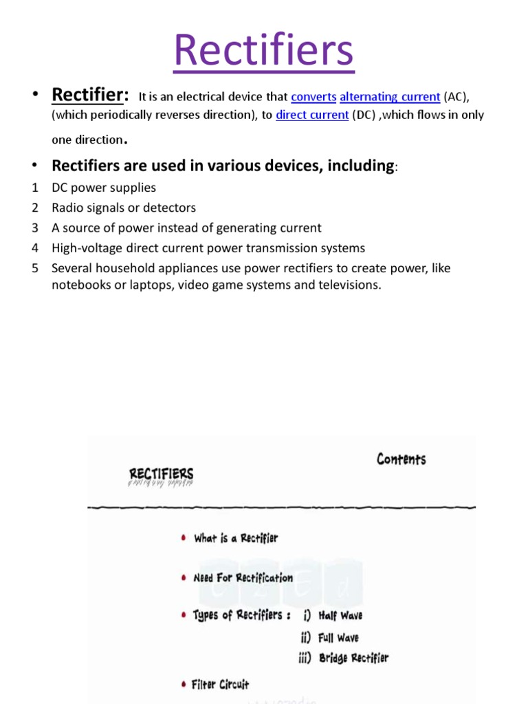 BE Rectifiers PDF Rectifier Diode