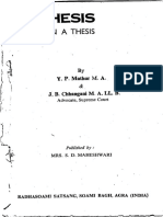 Review of Thesis On Rsfaith by Dadaji