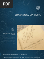 Retraction of Rizal