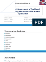 Dissertation Phase II: Bandwidth Enhancement of Dual Band Antenna Using Metamaterial For X-Band Application