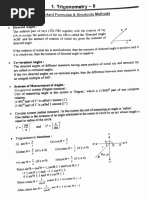 1 Trigonometry 2 MH CET Class 11th Syllabus PDF Notes by Dinesh