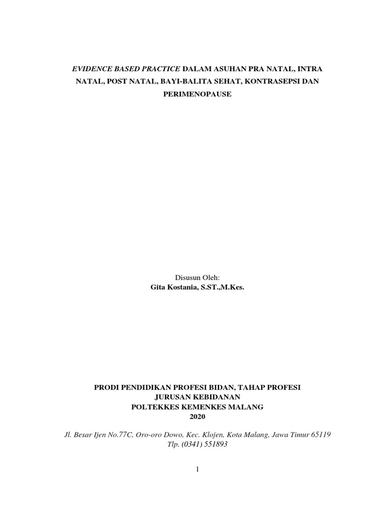 Penerapan Evidence Based Practice Dalam | PDF