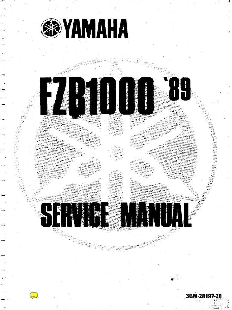 Yamaha FZR 1000 PDF