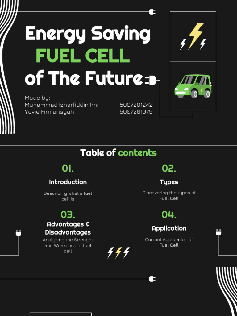 An Overview of Fuel Cell Types, Applications, and Advantages and