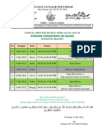 Jadwal Open House PP An Najah Gondang 2022